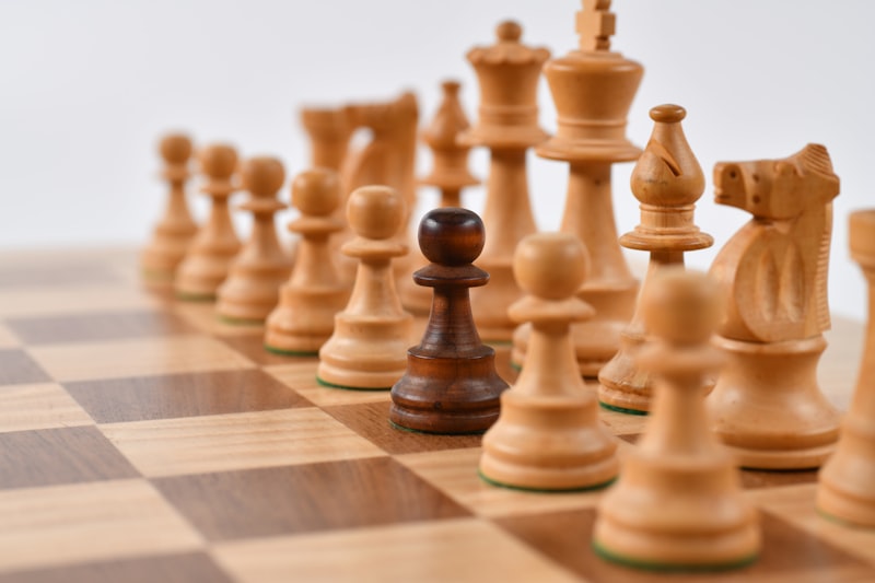 Chess board close up representing strategy games